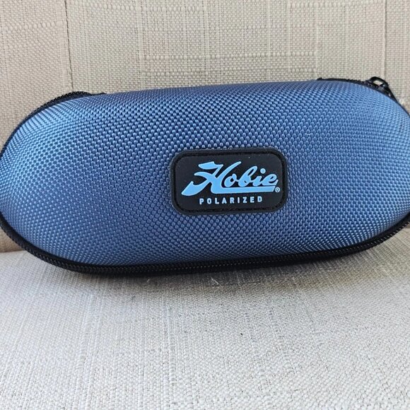 Hobie Eyeglasses Case Zip Around Semi Hard Case Blue Tone Case only - Picture 1 of 11